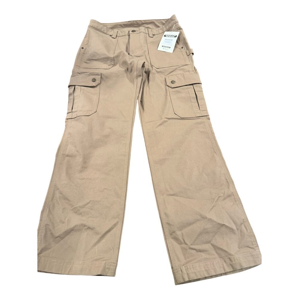 Duluth women’s flex fire hose relaxed camel brown cargo pants 6 x 29 NWT gorp - Picture 5 of 10